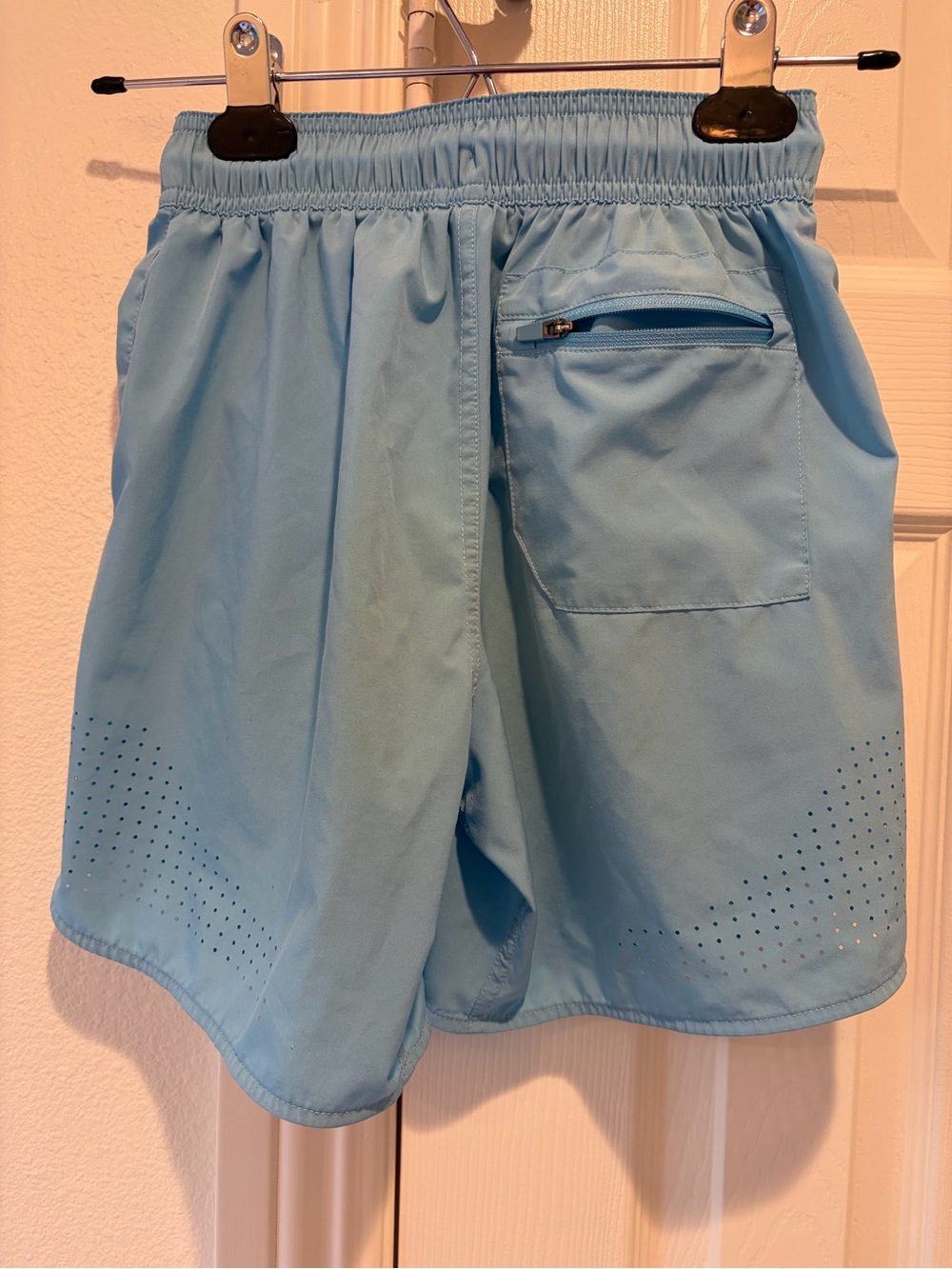 BL101 - Sports Performance Line- Kids Light Blue Athletic Shorts - Picture 3 of 4